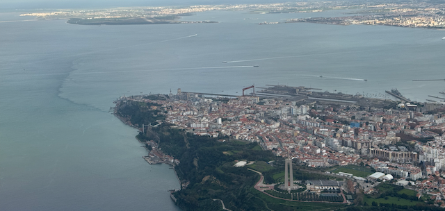 a photo I took from the plane shortly before landing in Lisbon